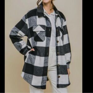 Abercrombie & Fitch Flannel Oversized Barn Shacket Jacket Size Large